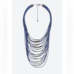Lenox corded layered necklace, navy